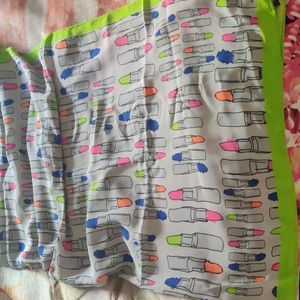 Satya Paul printed,grey neon stole